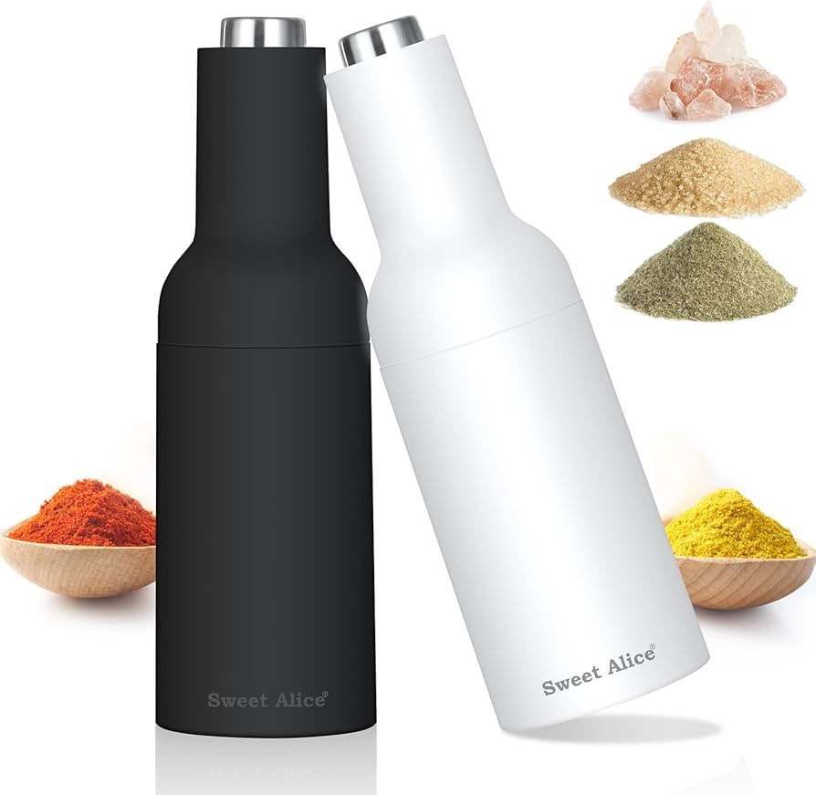 HAITRAL Electric Gravity Salt and Pepper Grinder Set, 2 Pack Electric Ceramic Core Mills Shaker, ... | Amazon (US)