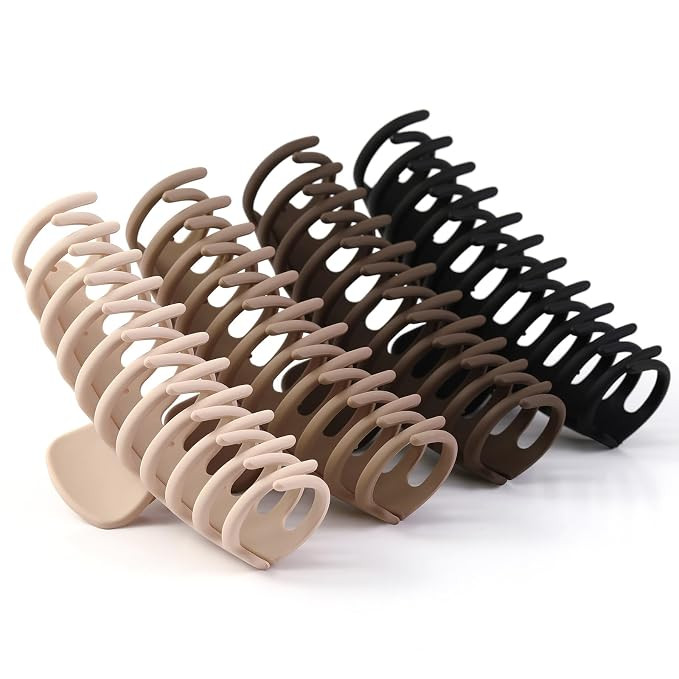 5 Inche Extra Large Claw Clips Hair Clips for Thick Hair and Long Hair, 4 Pack Xl Jumbo Claw clip... | Amazon (US)