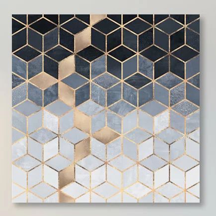 Soft Blue Cubes by Elisabeth Fredriksson - Gallery-Wrapped Canvas Giclée Print | Wayfair North America