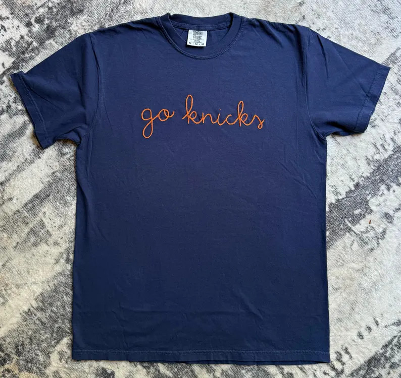 Go Knicks Embroidered Shirt, Unisex New York Basketball Game Day Tee, Knicks Gift - Etsy | Etsy (Global)