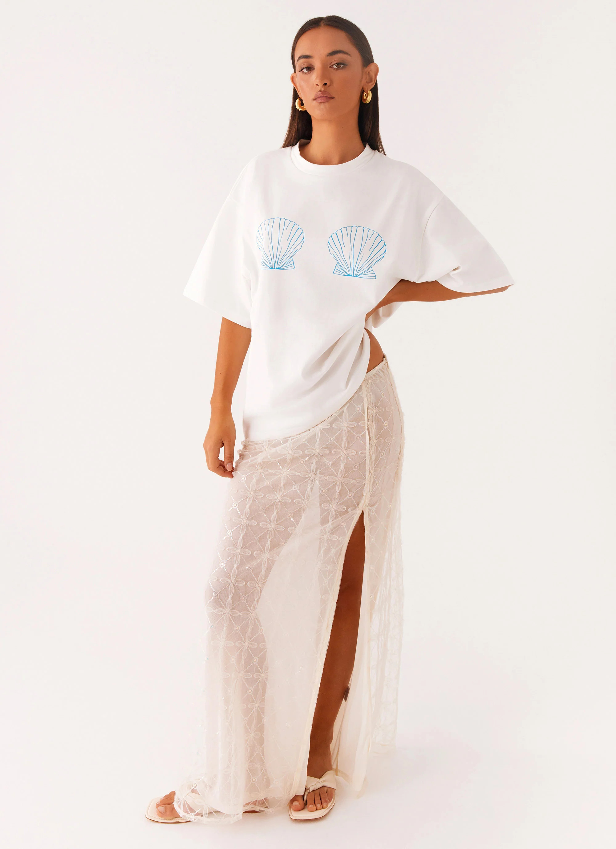 Born To Have Fun Oversized Graphic Tee - Blue Shell | Peppermayo (Global)