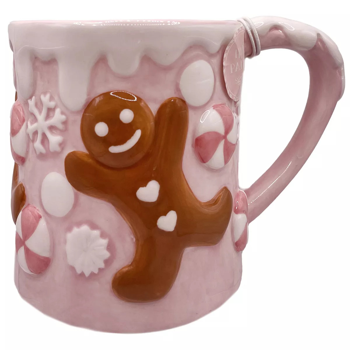Peppermint & Pine Ceramic Embossed Gingerbread Man Holiday Mug | Kohl's