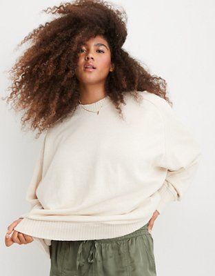 Aerie Down-To-Earth Crew Sweatshirt | Aerie