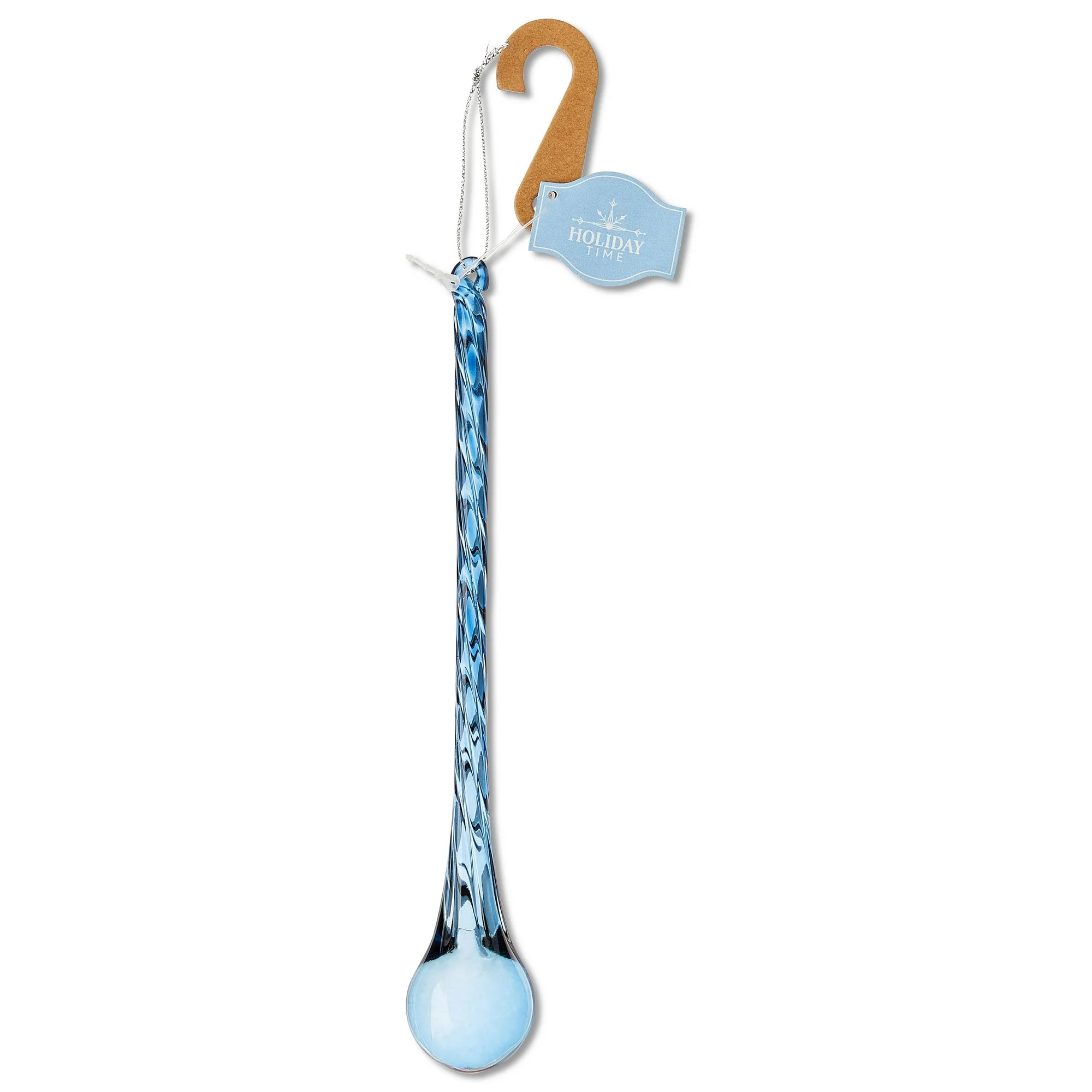 Blue Glass Drip Christmas Ornament, 6.5", by Holiday Time | Walmart (US)