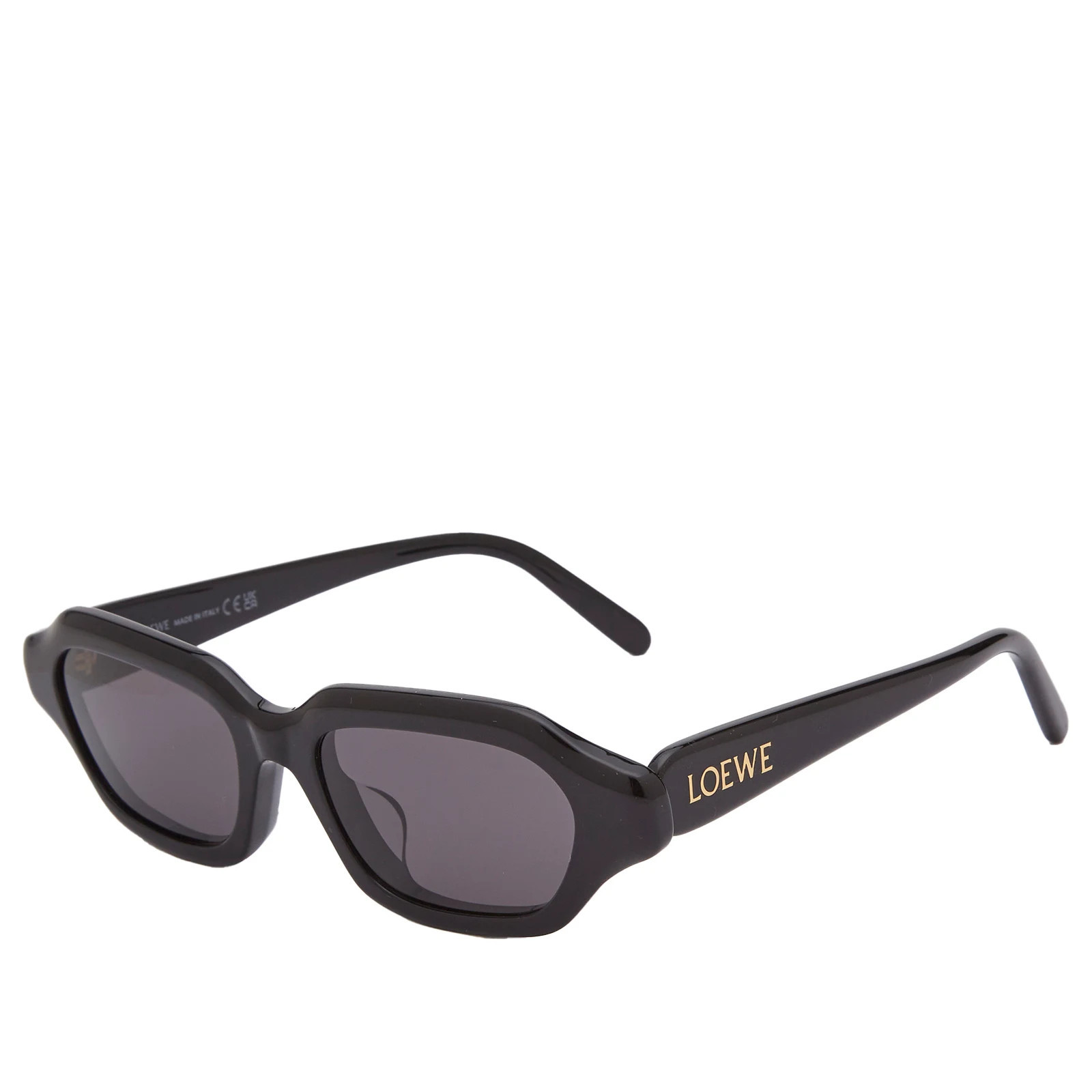 Loewe Eyewear Slim Rectangular Sunglasses Black | END. Clothing