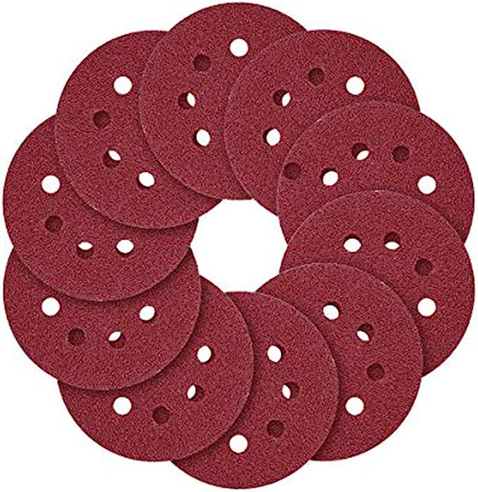 5-Inch 8-Hole Hook and Loop Sanding Discs, 40/80/120/240/320/600/800 Assorted Grits Sandpaper - P... | Amazon (US)