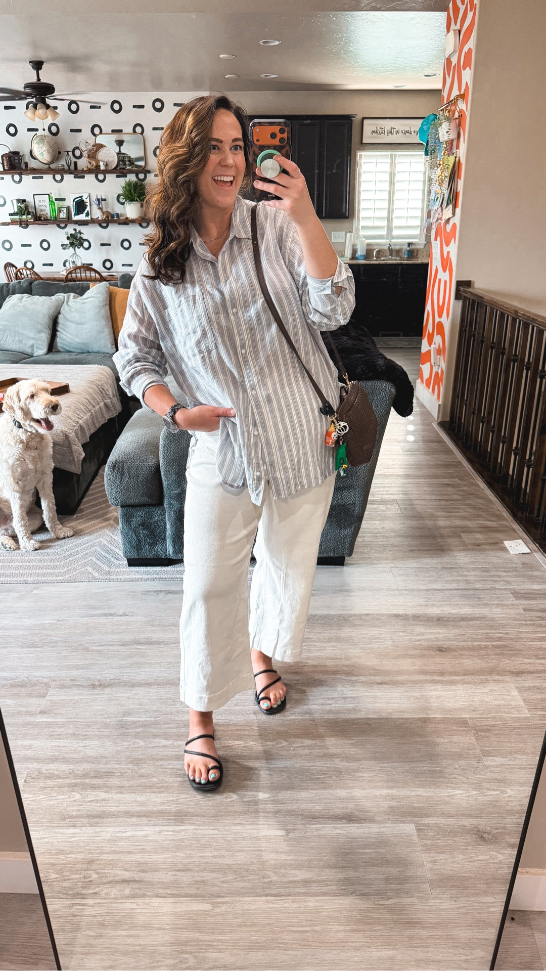 The comfy work pants from my day in the life are finally here and they did NOT disappoint 😂 Teal stripe + white blazer + tank combo is the “I have back to back meetings and zero time to think” outfit of the summer. All linked!

comfy work outfit midsize, Amazon pants size 16, white pants outfit, old navy button down outfit midsize, working mom office style, size 14/16 work outfit, corporate but comfy summer, amazon pants midsize, old navy midsize review, summer work outfit size 14

#LTKWorkwear #LTKMidsize #LTKTall