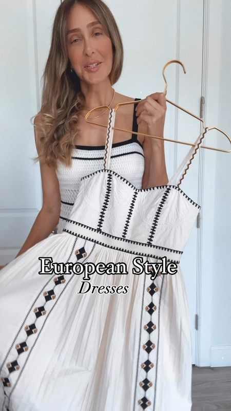 European summer dresses . Feminine and beautiful dresses perfect for summer 
They all run tts/ wearing a size small 


#LTKOver40 #LTKSaleAlert #LTKTravel