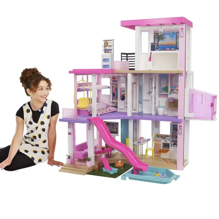 Barbie DreamHouse Playset with 10 Play Areas, 75+ Furniture & Accessories, Lights & Sounds | Walmart (US)