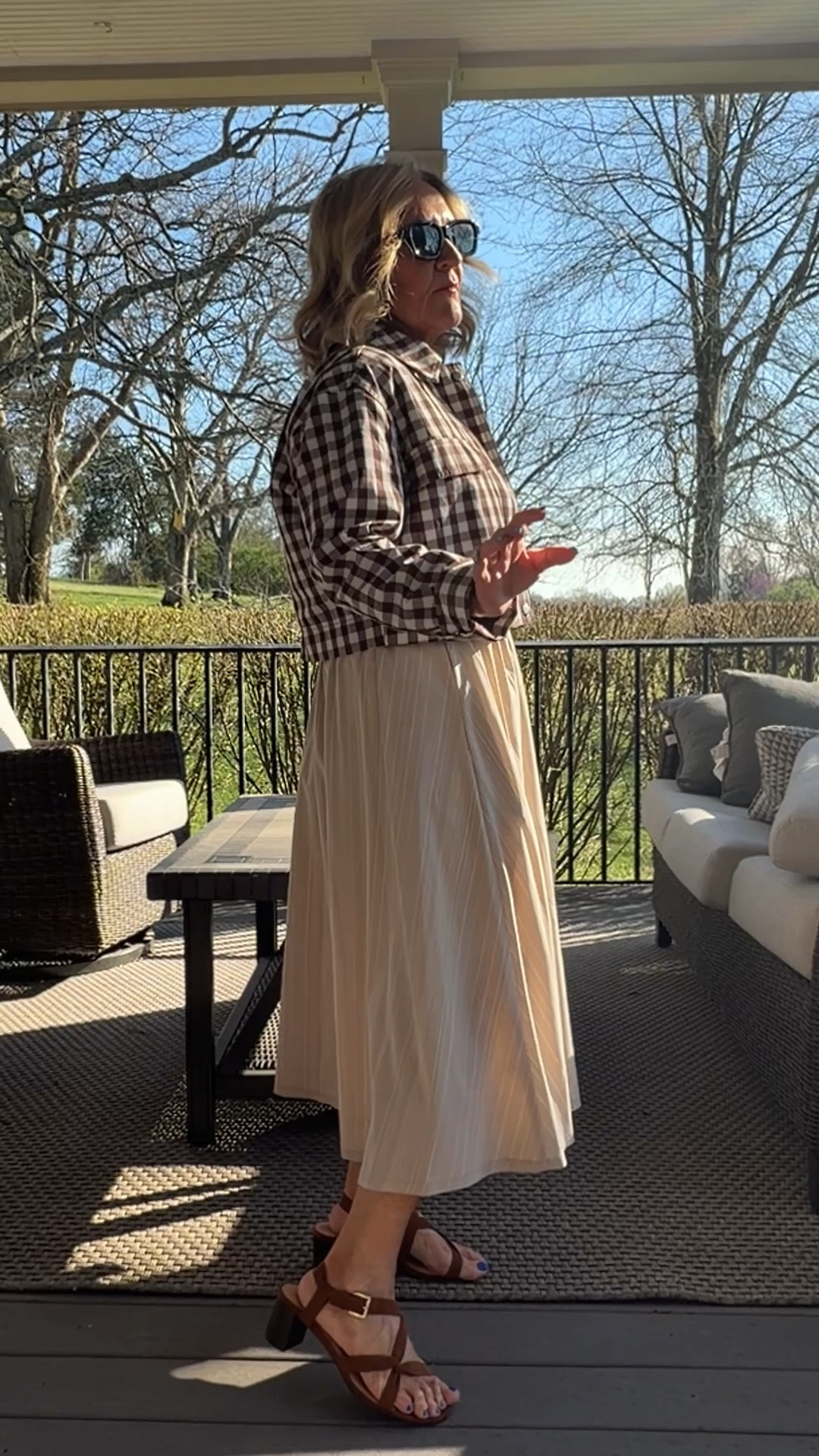 This is a great dress for just about anything. Wearing my reg size. 
Gingham jacket size medium 


#LTKSaleAlert #LTKWorkwear #LTKOver40