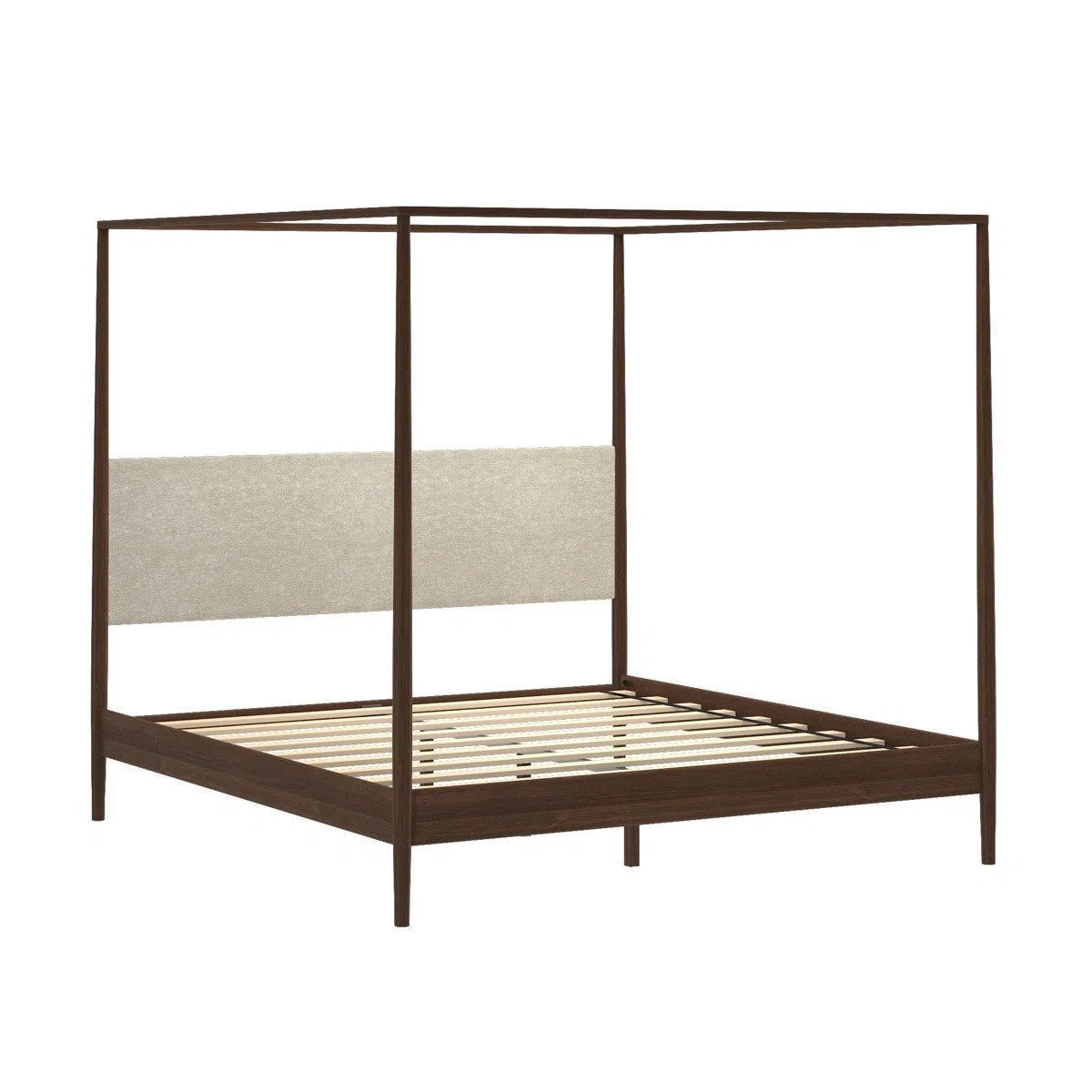 Harbor Canopy Bed with Upholstered Headboard, | Wayfair North America
