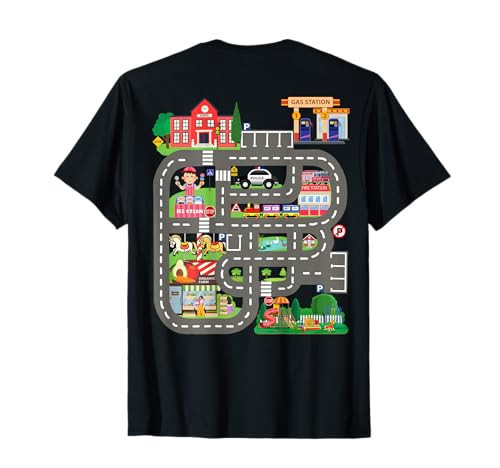 Kids Play Cars on Dad's Back Funny Father's Day Race Track T-Shirt | Amazon (US)