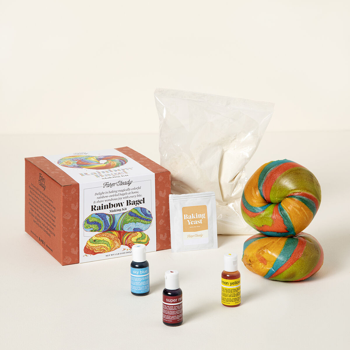 Make Your Own Rainbow Bagel Kit | UncommonGoods
