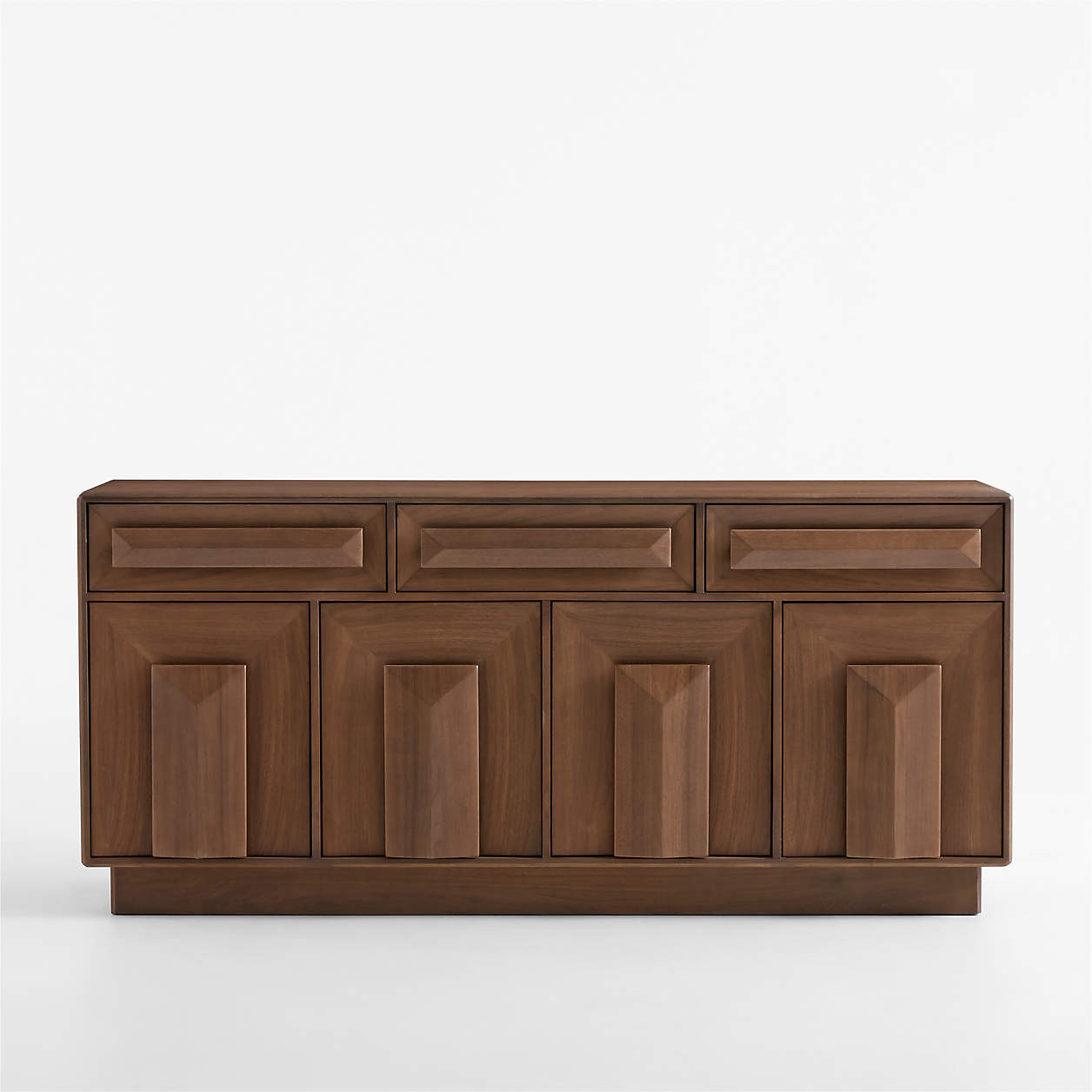 Eldon 72" Natural Walnut Wood Credenza | Crate & Barrel | Crate & Barrel