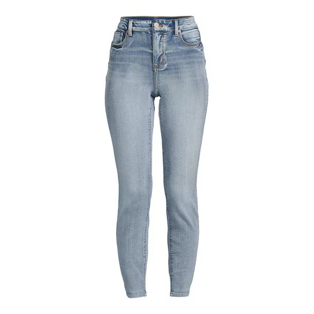 Time and Tru Women's High Rise Skinny Jeans - Walmart.com | Walmart (US)