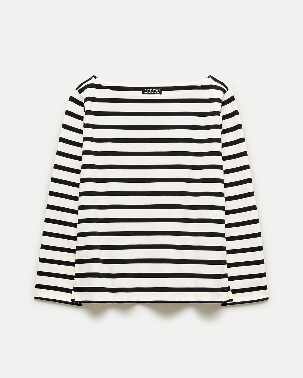 Boatneck T-shirt in striped heavyweight cotton | J. Crew US