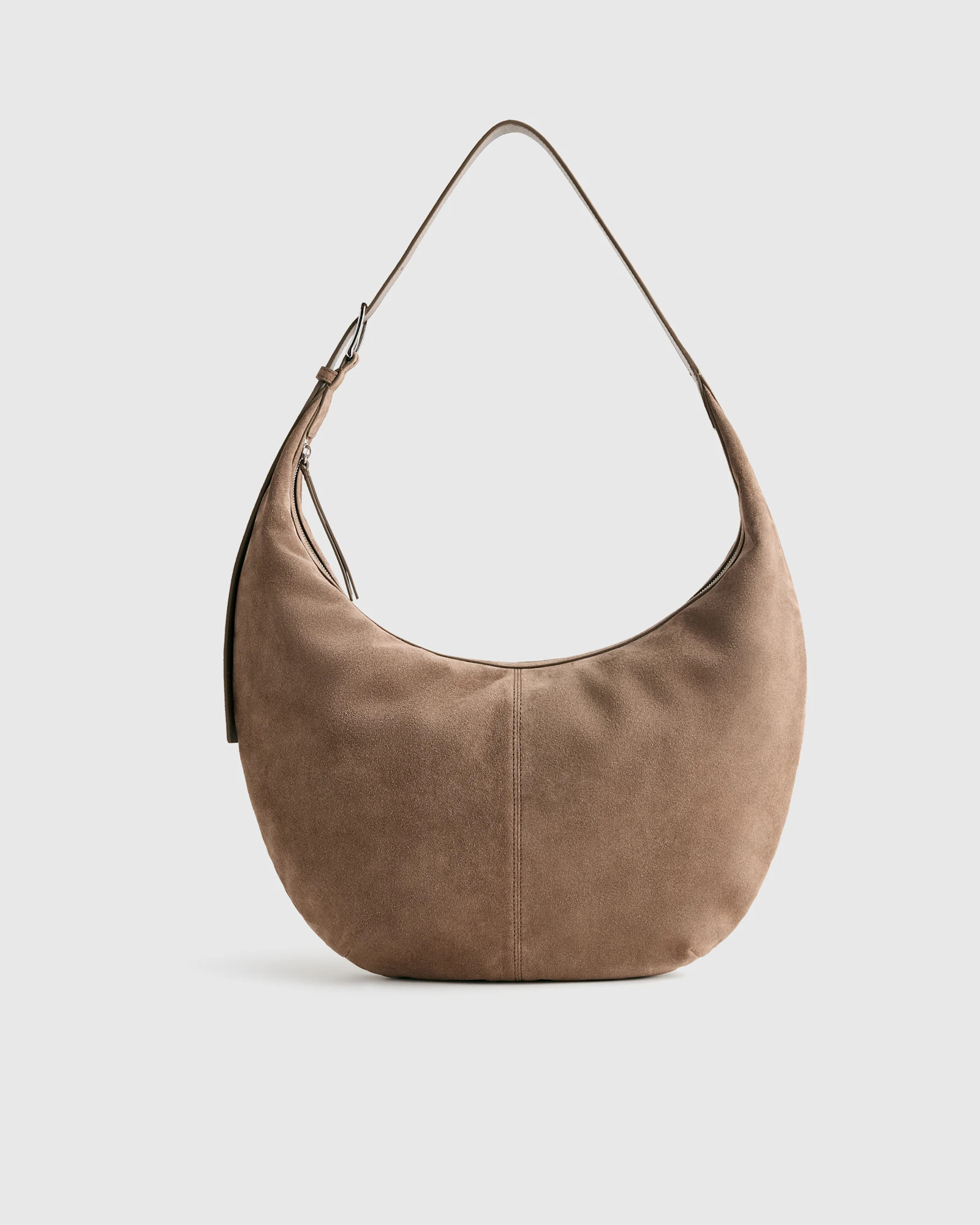Quince | Women's Italian Suede Crescent Shoulder Bag in Whiskey, Suede Leather | Quince