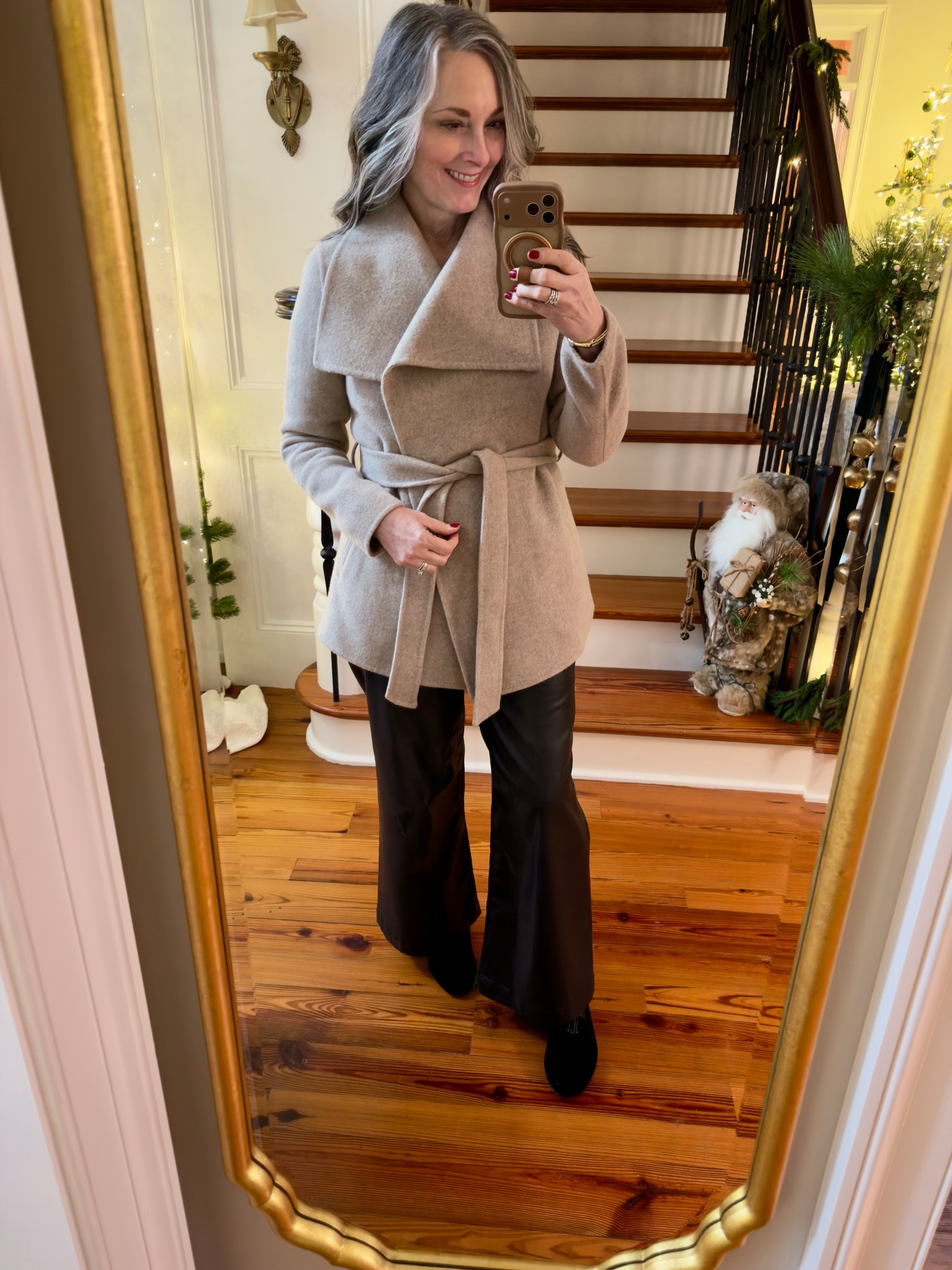This belted merino wool coat from Quince is amazing!!! I am in a medium. This will be a coat with light clothing underneath. Wearing it with my favorite coated denim from Kut from the Kloth. 

#LTKootd #LTKSeasonal #LTKOver40