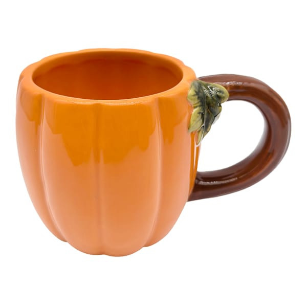 Orange Ceramic Pumpkin Mug, 15Oz, sold by At Home | At Home