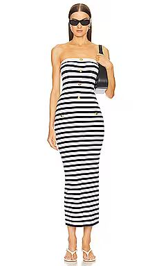 L'Academie by Marianna Addison Striped Dress in Navy & White from Revolve.com | Revolve Clothing (Global)