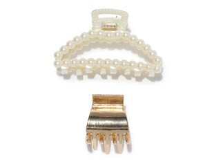 Kelly & Katie Imitation Pearl & Goldtone Claw Clip - 2 Pack | DSW