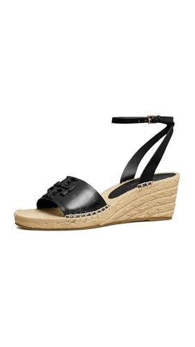Tory Burch Women's INES Wedge Espadrille 50mm, Perfect Black, 6 Medium US | Amazon (US)