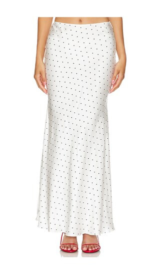 Isadore Maxi Skirt in Black & White Spot | Revolve Clothing (Global)
