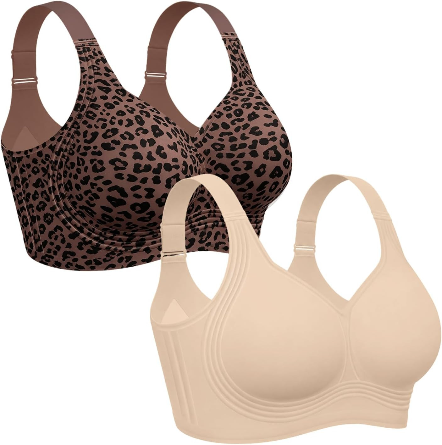OEAK Womens Wireless Jelly Bras Plus Size Support Push Up Comfortable Bra | Amazon (US)