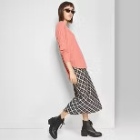 Women's Long Sleeve V-Neck Cozy T-Shirt - Wild Fable™ Faded Rose | Target