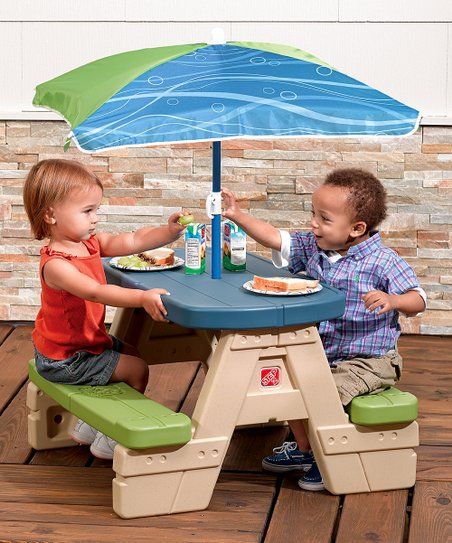 Sit & Play Picnic Table & Umbrella | Zulily