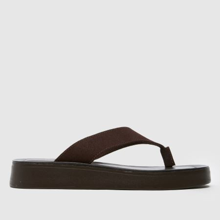 Womens Brown schuh Tanisha Suede Toe Post Sandals | schuh | Schuh