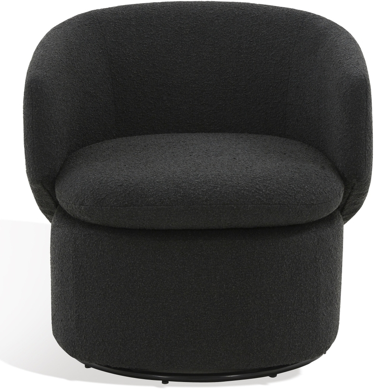 Phyllis Boucle Swivel Chair In Black | 1stopbedrooms