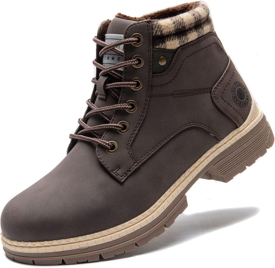 ANJOUFEMME Womens Hiking Snow Winter Boots - Outdoor Waterproof Lightweight Ankle Boots for Women... | Amazon (US)