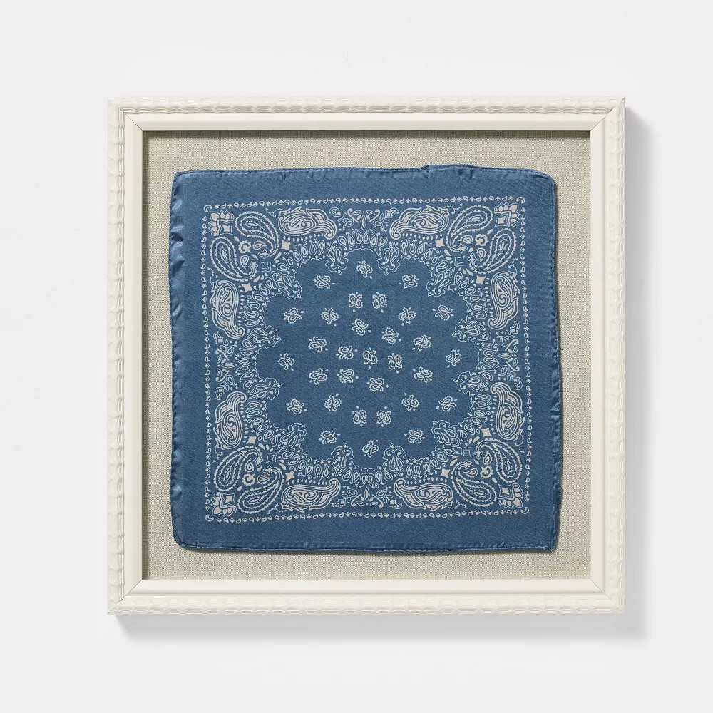 16"x16" Framed Fabric Bandanna Wall Art - Threshold designed with Studio McGee | eBay US