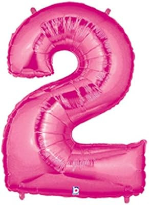 Pink # 2 Large Shaped Megaloons 40" Mylar Balloon | Amazon (US)