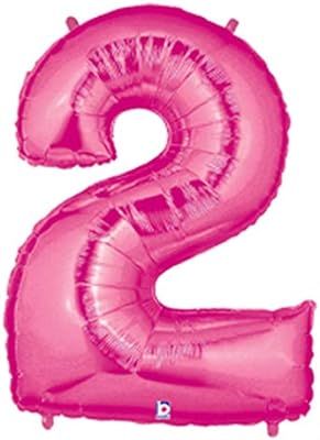 Pink # 2 Large Shaped Megaloons 40" Mylar Balloon | Amazon (US)