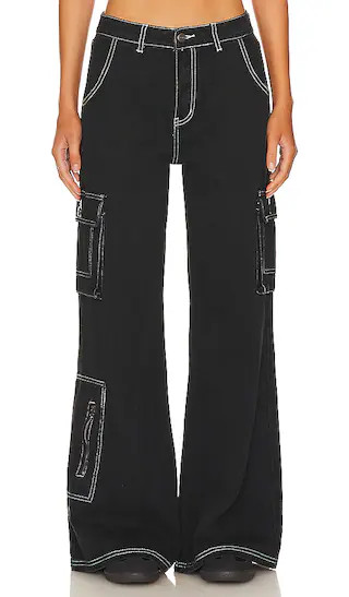 Natt Baggy Cargo in Black | Revolve Clothing (Global)