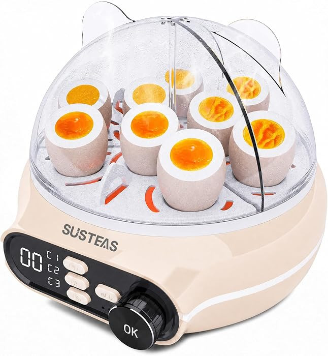 SUSTEAS Rapid Egg Cooker 9 Eggs, Soft, Medium, Hard Boiled, Poached | Amazon (US)