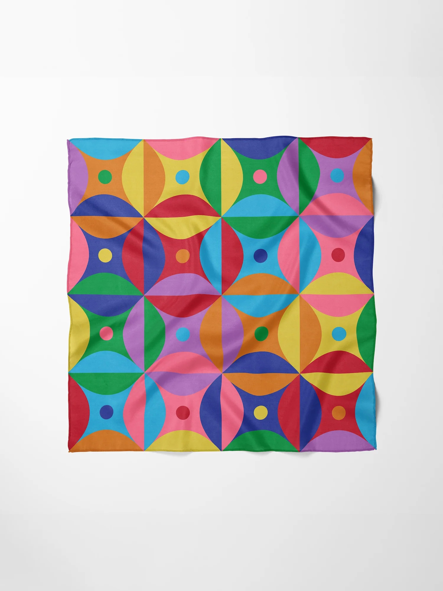 Hand-Stitched Silk Scarf in Floral Prism | Emily McCarthy