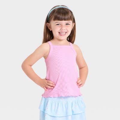 Toddler Girls' Ribbed Tank Top - Cat & Jack™ Pink 18M | Target