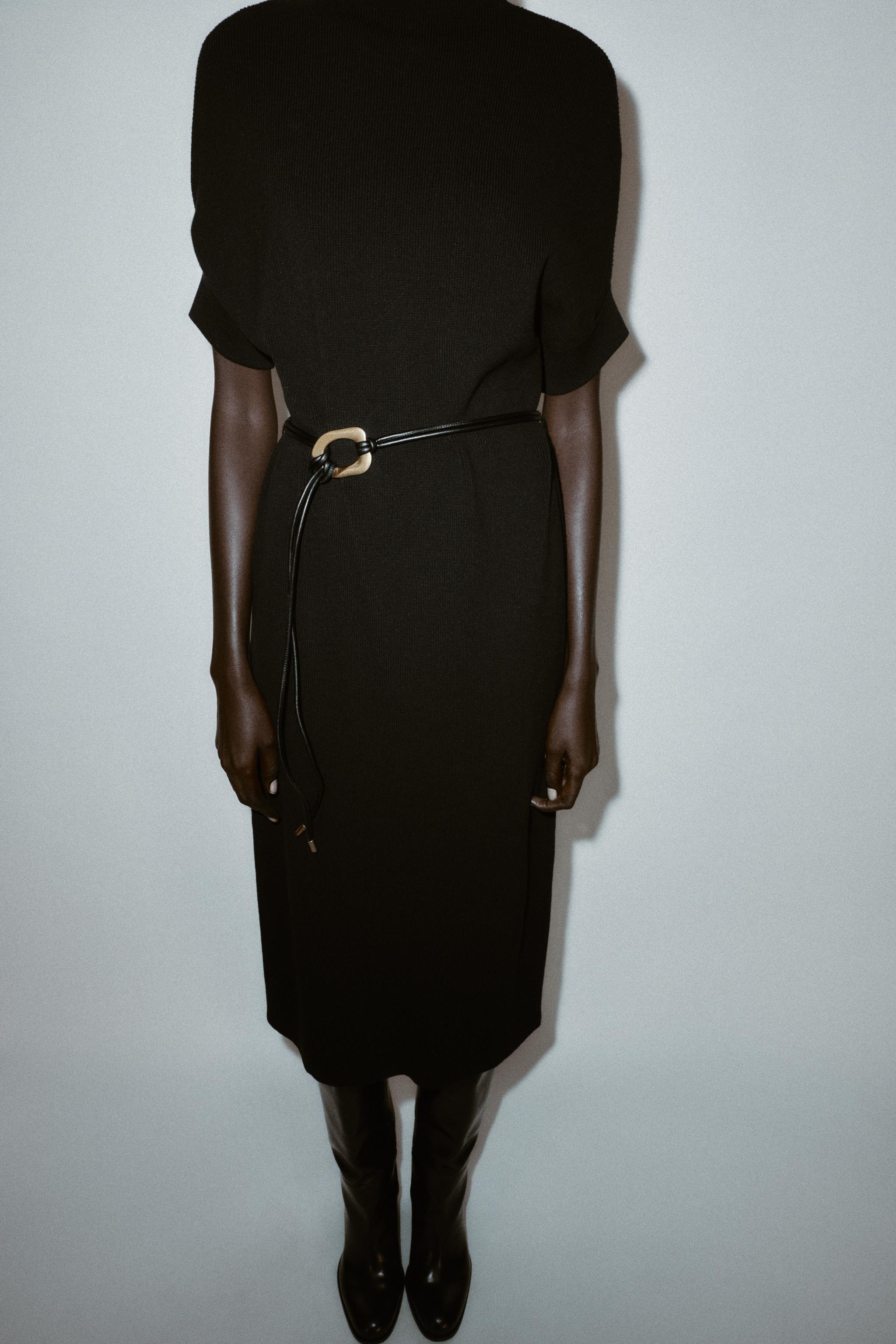 KNIT DRESS WITH BELT | Zara UK