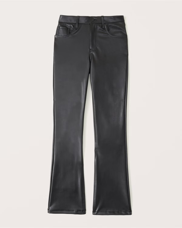 Women's Vegan Leather Vintage Flare Pants | Women's Bottoms | Abercrombie.com | Abercrombie & Fitch (US)