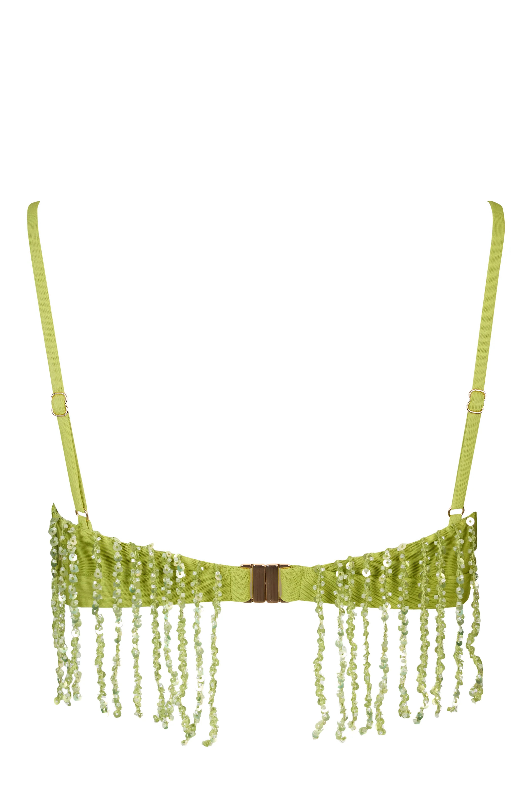 Aerin Fringed Bralette in Olive | Oh Polly Swim | Oh Polly