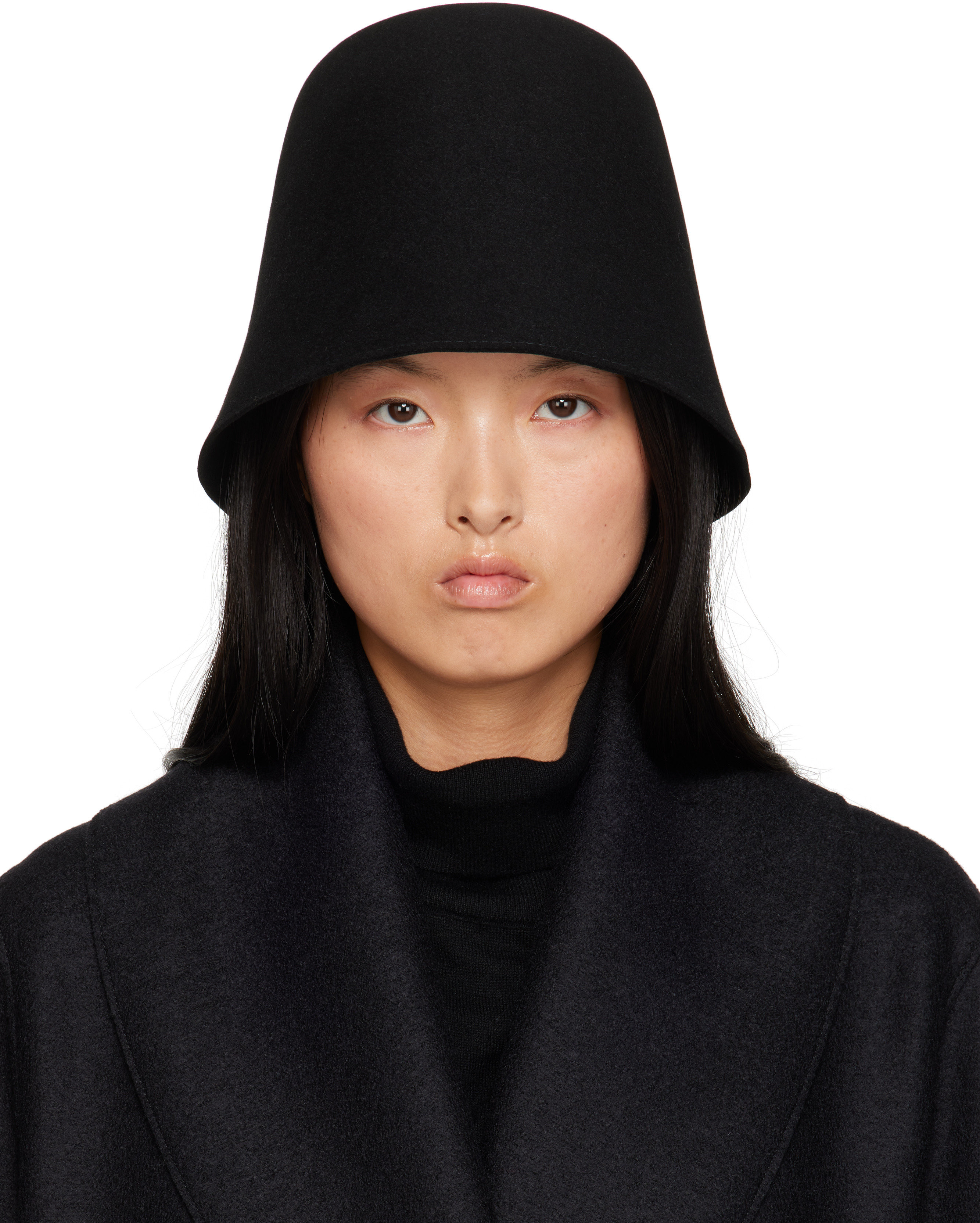 La Collection Black Madelyn Bucket Hat | SSENSE