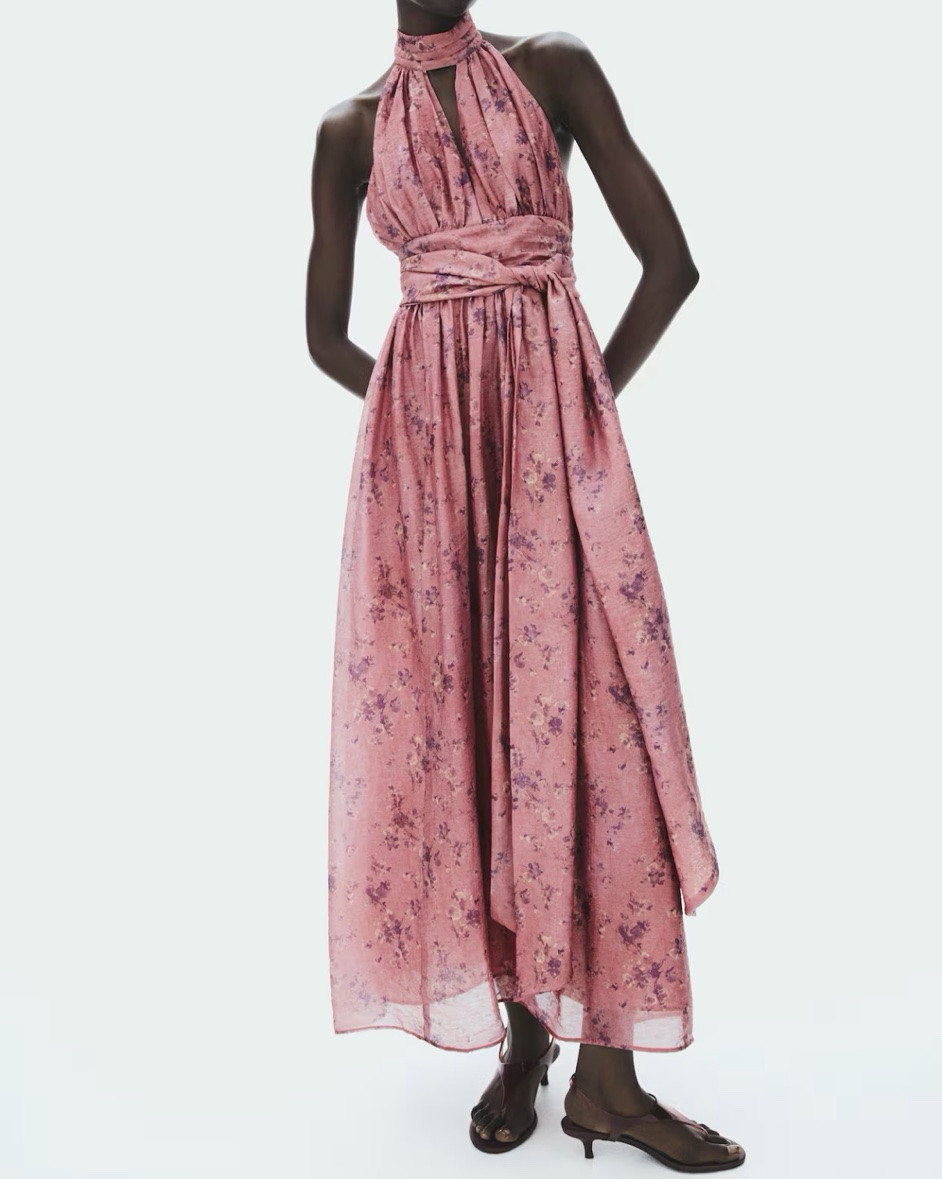 Pink floral halter maxi dress
Wedding guest dress

#LTKSeasonal
