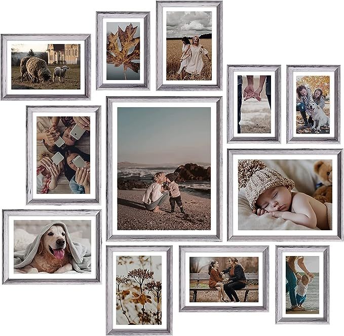 Picture Frames Set Wall Decor - 12 Pcs Photo Frames Collage for Wall or Tabletop Including 4x6 5x... | Amazon (US)