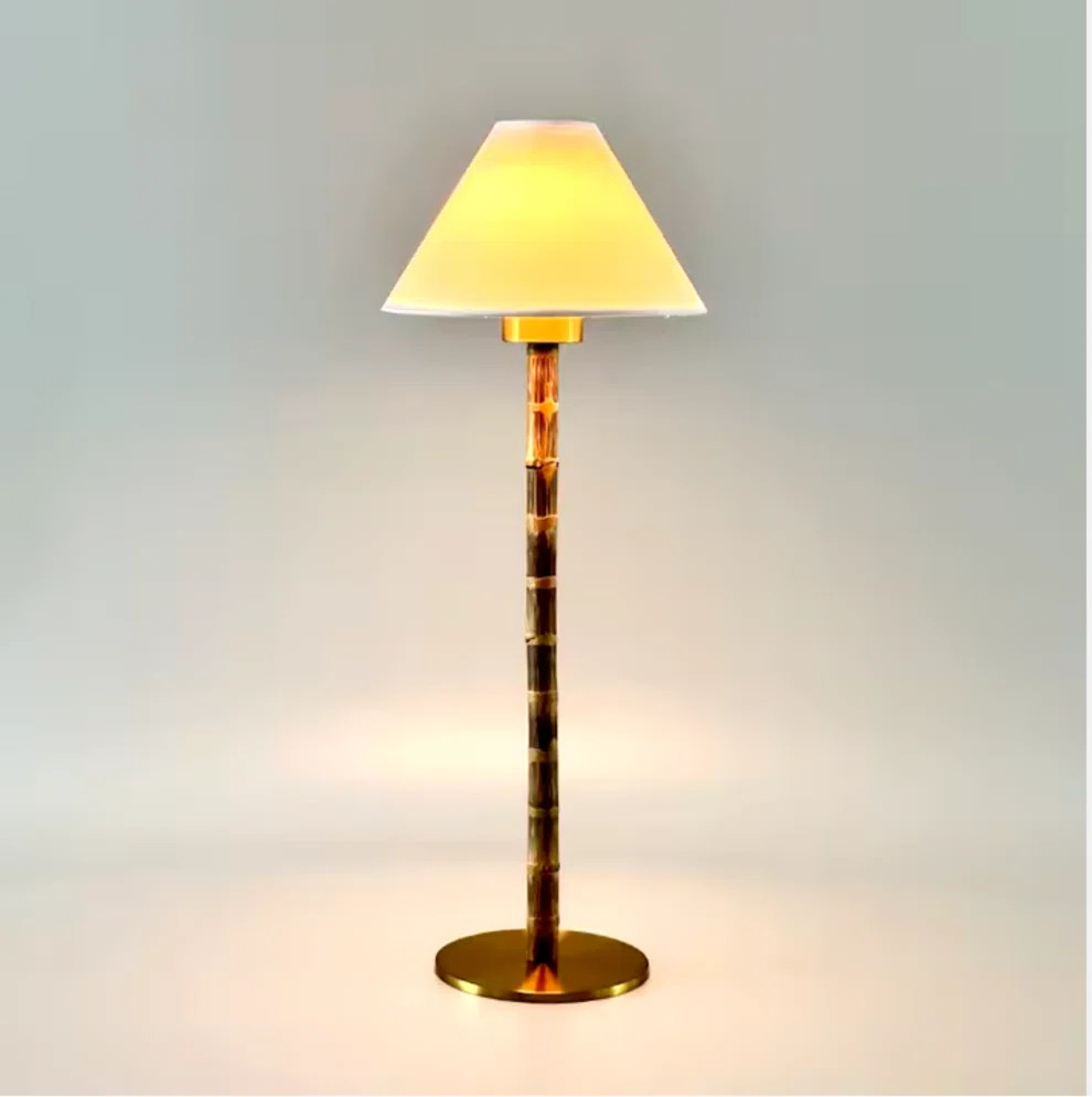 Bayou Breeze Athena-C Organic Cordless Rechargeable Led Table Lamp Bamboo & Fabric Shade, 3-Way B... | Wayfair North America