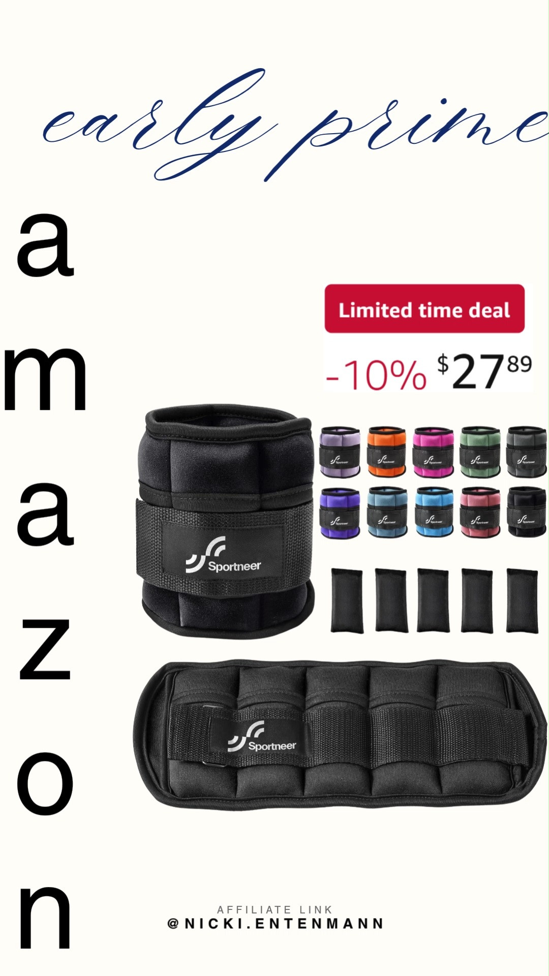 Sportneer adjustable ankle weights add a playful challenge to workouts. Comfortable, secure, and versatile, they boost strength training while keeping fitness routines fresh and fun every step of the way. 🏋️‍♀️🔥🎯  

#Sportneer #ankleweights #fitness #exercise #workout #strengthtraining #homegym #traininggear #muscletoning #healthyliving 

 #LTKfitnessgoals #LTKActive #LTKSaleAlert
