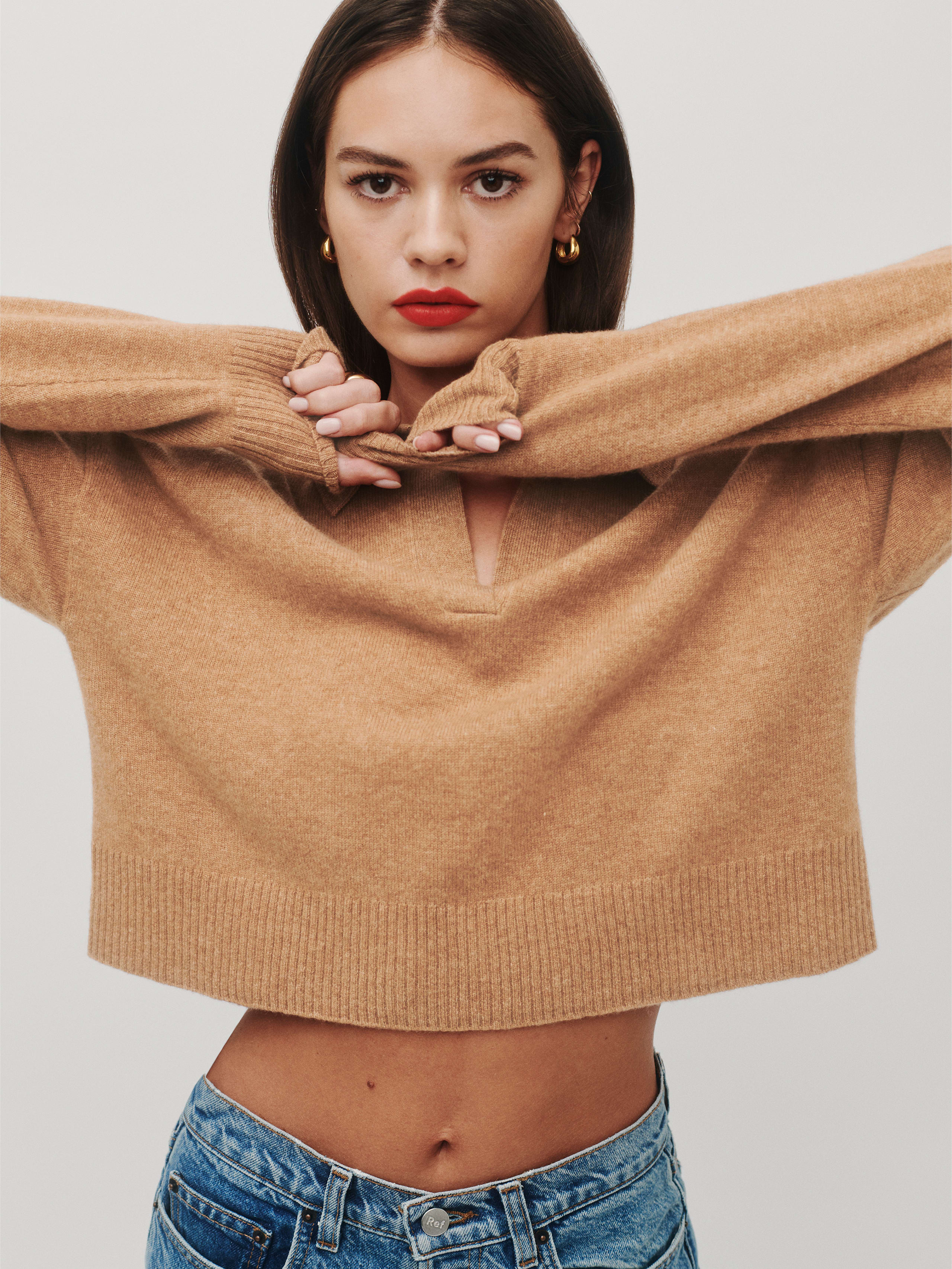 Cashmere Polo Sweater | Reformation (Global)