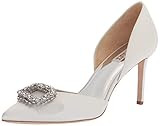 Badgley Mischka womens Gaiana Pump, White Satin, 9.5 US | Amazon (US)